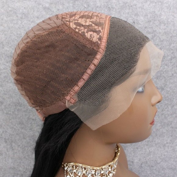 100% Human Hair TRANSPARENT Lace Front Jet Black - Picture 5 of 6